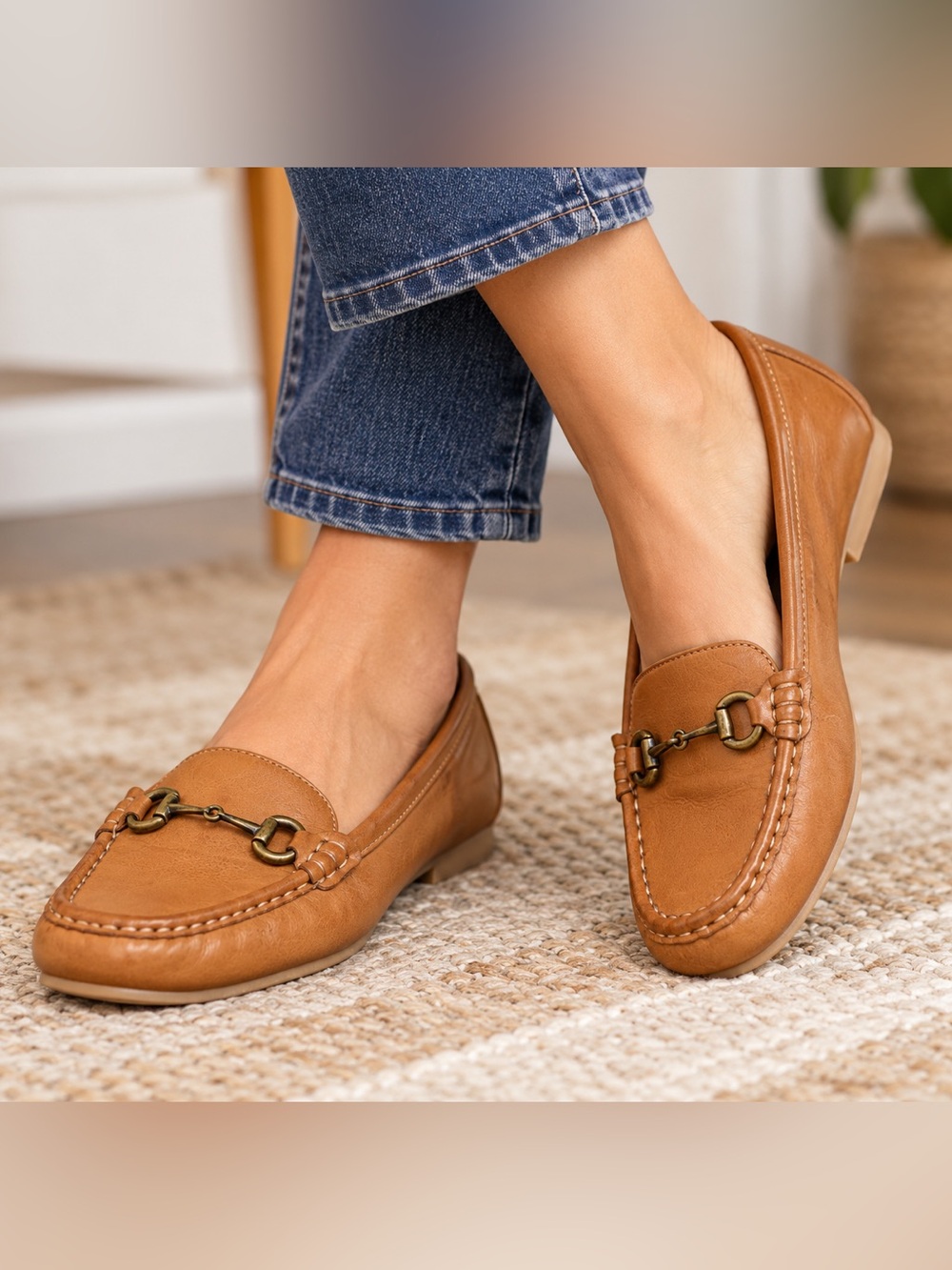 b.o.c. by Born Women’s Leather Loafers Size 10M Tan Brown Horsebit